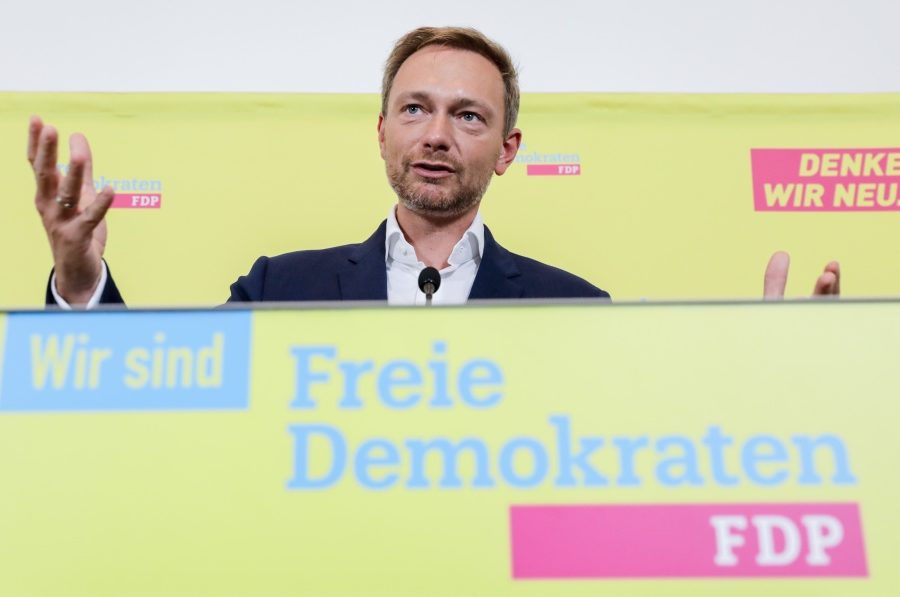 Kopman van de FDP Christian Lindner.
