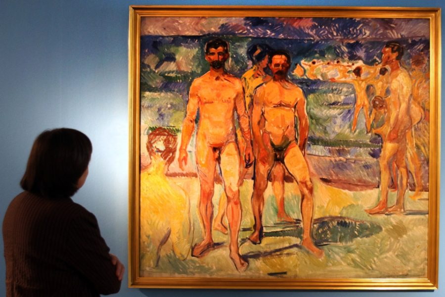‘Bathing Men’ van Edvard Munch, die nooit een cent aan de Noorse staat betaald
heeft.