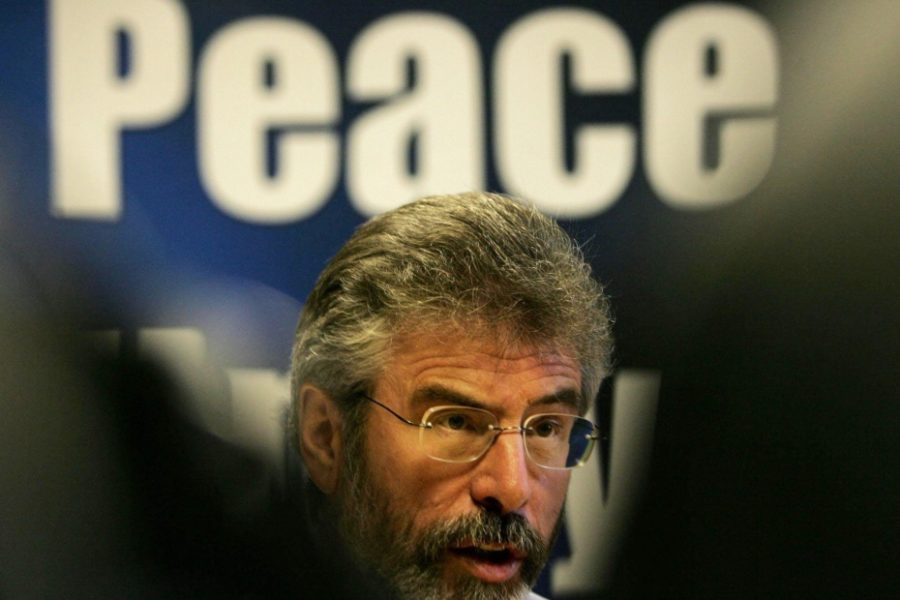 Gerry Adams, de legendarische leider van het Iers-republikeinse Sinn Féin.