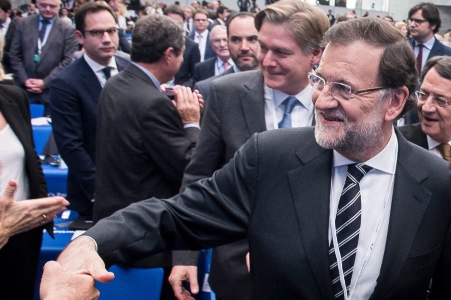 Spaans premier Mariano Rajoy op een EVP-congres, oktober 2015.