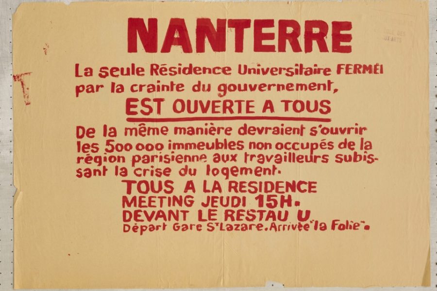 Affiche uit mei ’68, Parijs/Nanterre.