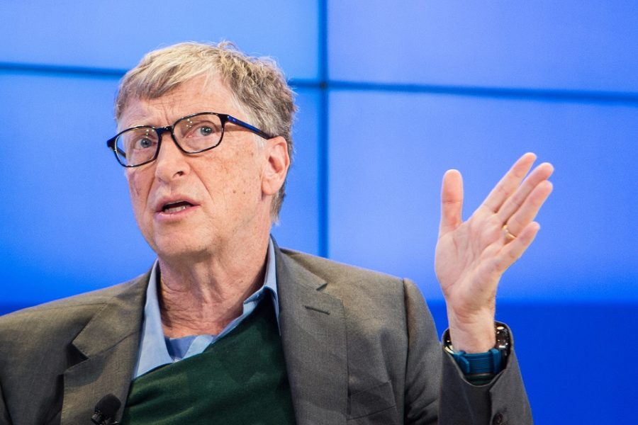 Bill Gates op het World Economic Forum in Davos, January 2018.