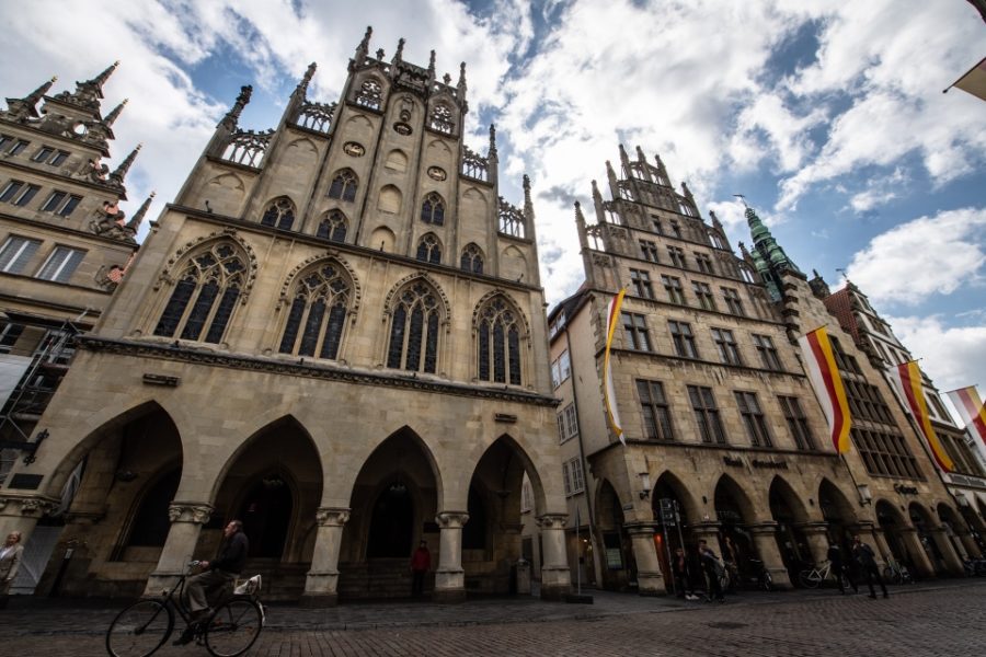 Het stadhuis van Münster, waar in 1648 de Vrede van Münster werd ondertekend.
