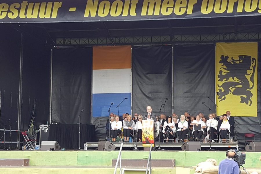 Voorzitter Wim De Wit tijdens de IJzerwake van 2018.