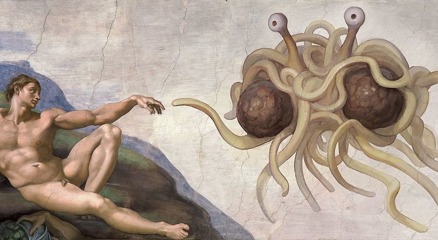 ‘Touched by his Noodly Appendage’, de kunst van het pastafarisme