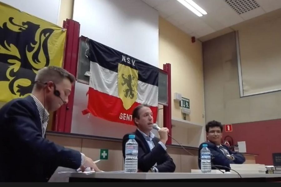 Sam Van Rooy en Othman El Hammouchi in debat bij de NSV in Gent