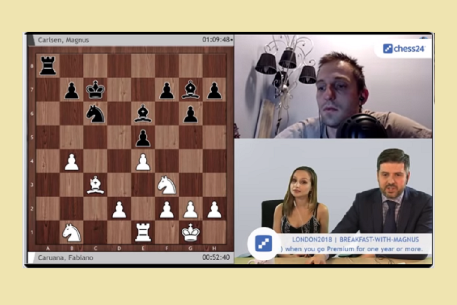 Live verslaggeving en commentaar bij Chess24