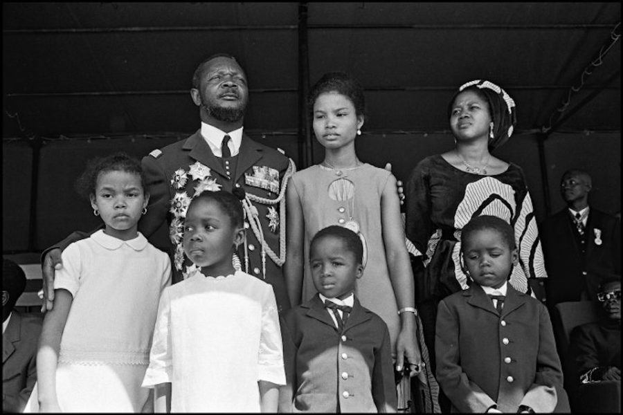 Bokassa en familie, 1970.