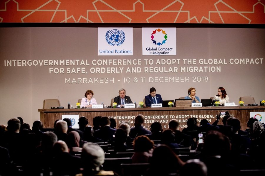 Marrakesh: António Guterres, Secretaris Generaal van de VN spreekt bij de
opening van de conferentie.