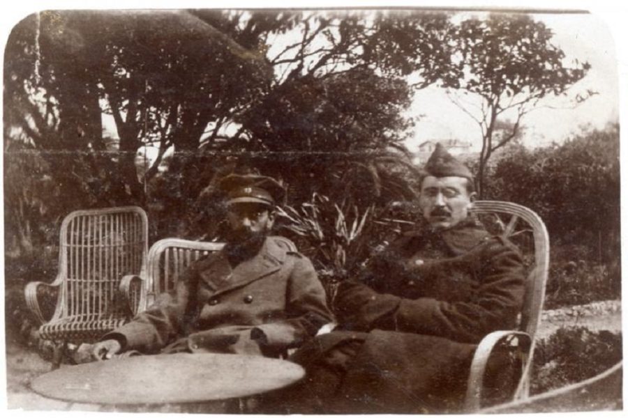 August Van Cauwelaert en Jozef Simons in 1918