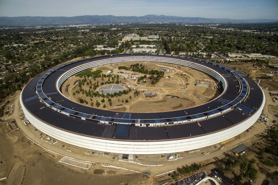 Hoofdkwartier Apple in Cupertino, Californië