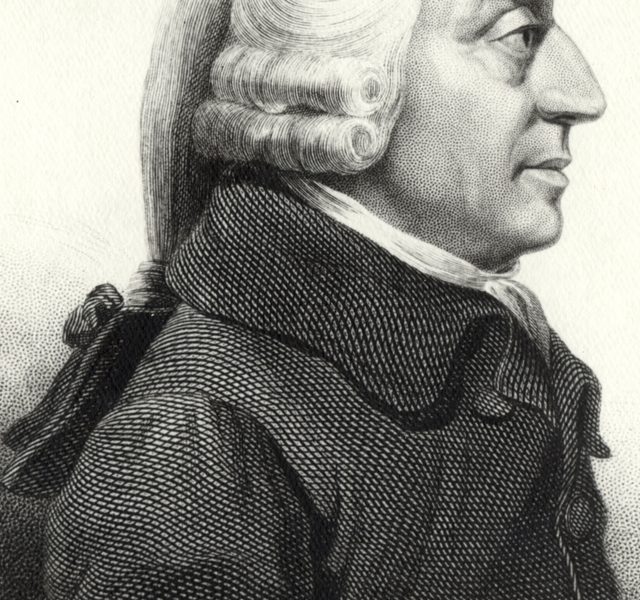 Adam Smith: de achttiende-eeuwse moraalfilosoof die nog altijd als de
theoretische grondlegger van het kapitalisme geldt.
