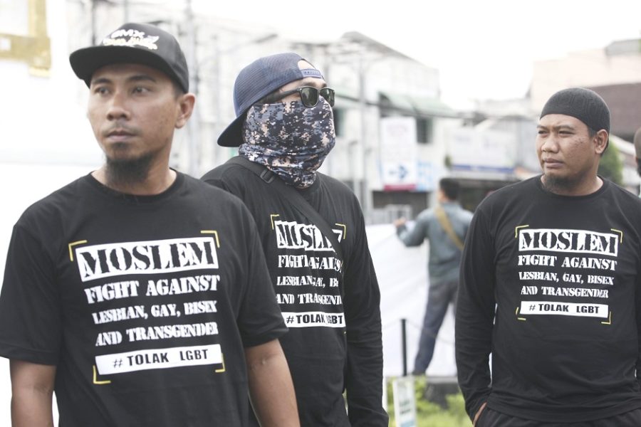 Anti-LGBT betoging in Jakarta in 2016