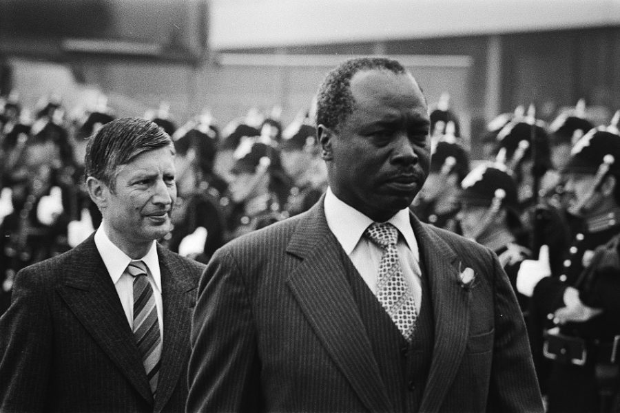 De Keniaanse president Daniel arap Moi met Nederlands premier Dries van Agt in
1979