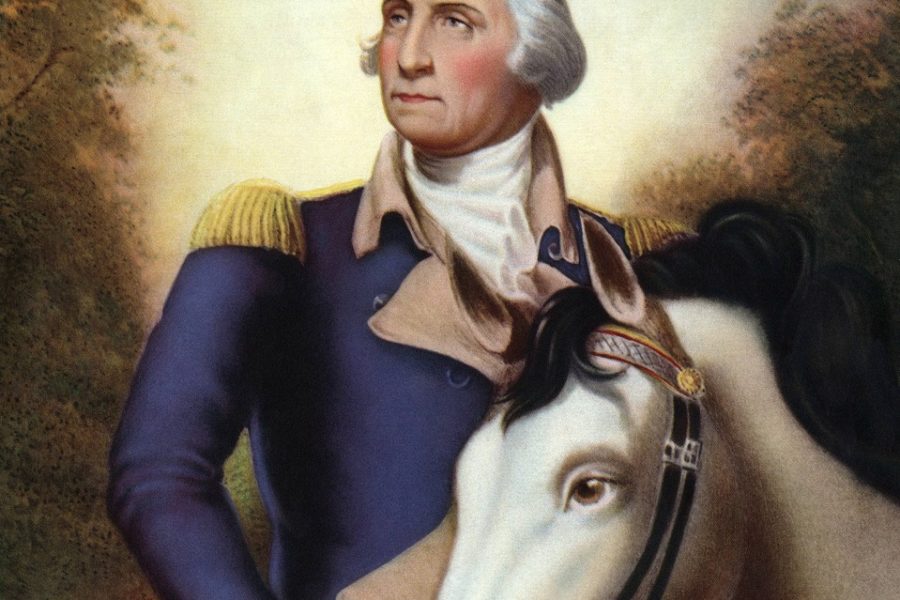 George Washington (1732-1799) vocht als officier in dienst van de Britten tegen
de Fransen in Pennsylvania.