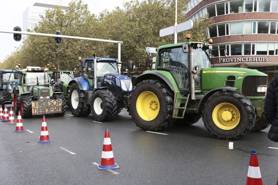 Nederlands boerenprotest in de straten van Den Haag.