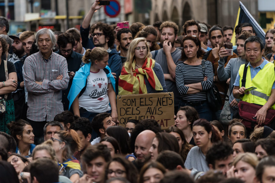 Betoging tegen Spaans politiegeweld
