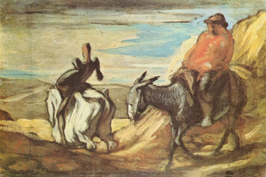 Don Quichot en Sancho Panza door Honoré Daumier (1868)