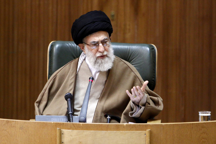 Huidig ayatollah Khamenei van Iran.
