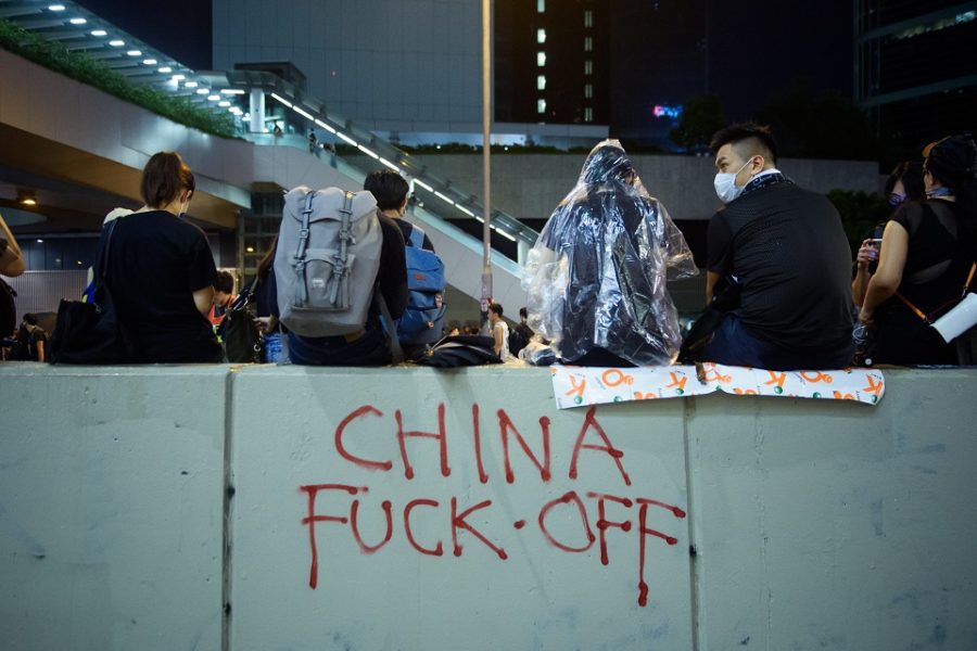 18 augustus 2019: burgerprotest in Hongkong.