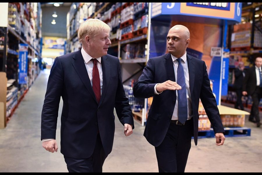 Boris Johnson en Sajid Javid in betere tijden. De tandem is niet meer.