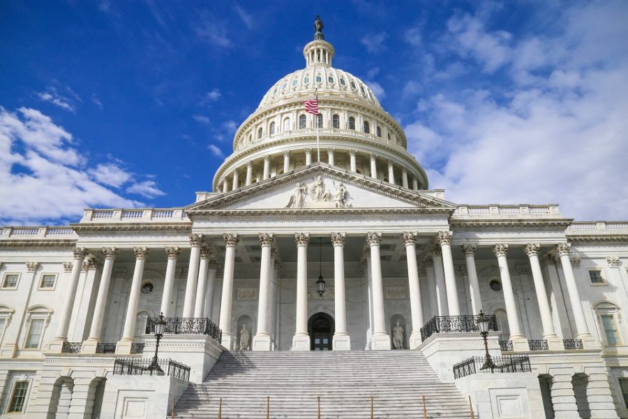 Het Amerikaanse Congres op Capitol Hill, naar de Capitolijn in Rome