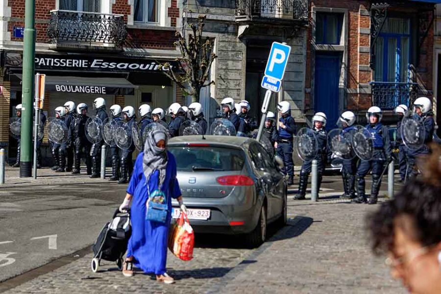 BELGIUM, Brussels: Riots in Anderlecht following the death of a youngster after
a chase with the police on April 11 2020.
