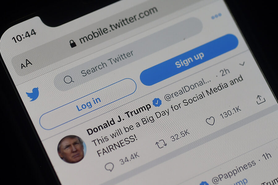 Trump tweet over social media