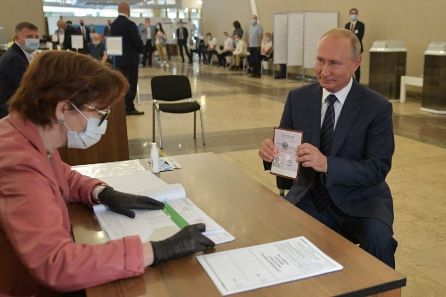 Ook Poetin zelf ging vorige week stemmen.