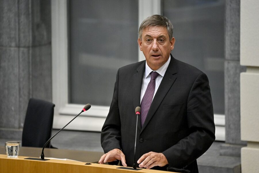 Vlams Minister-President Jan Jambon (N-VA) tijdens zijn Septemberverklaring in
het Vlaams Parlement.