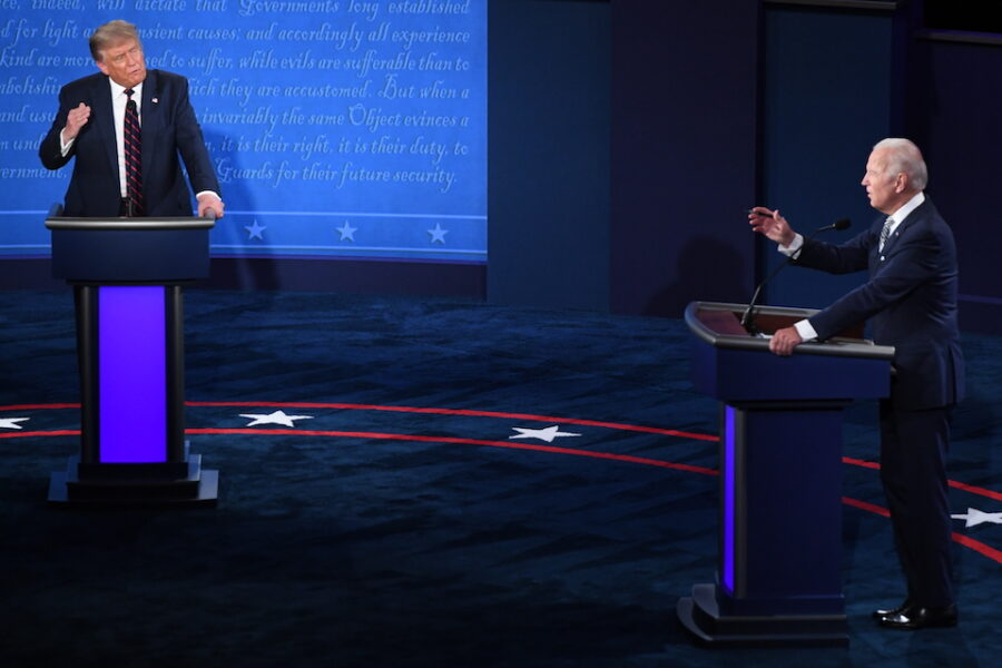 Het eerste Amerikaanse presidentieel debat tussen Trump en Biden (29 sept. 2020)