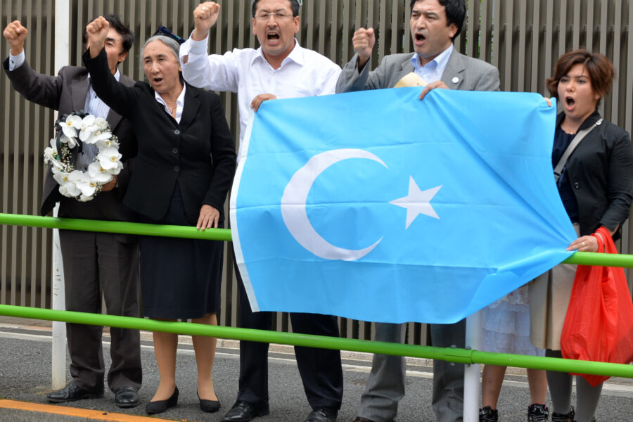 Oeigoeren protesteren tegen het lot van hun geloofsgenoten in China