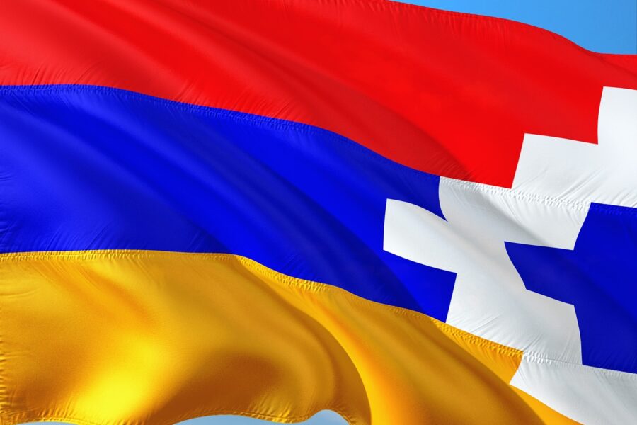 De vlag van Nagorno-Karabach