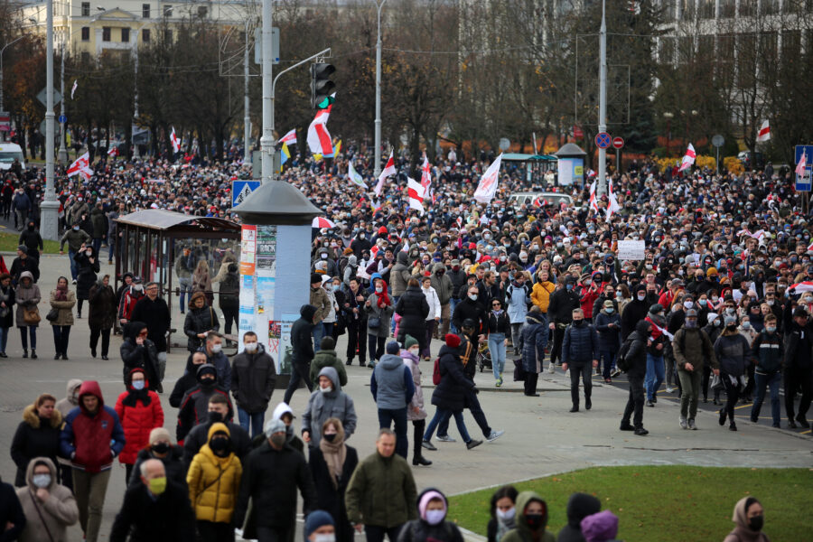 Betogers in Minsk