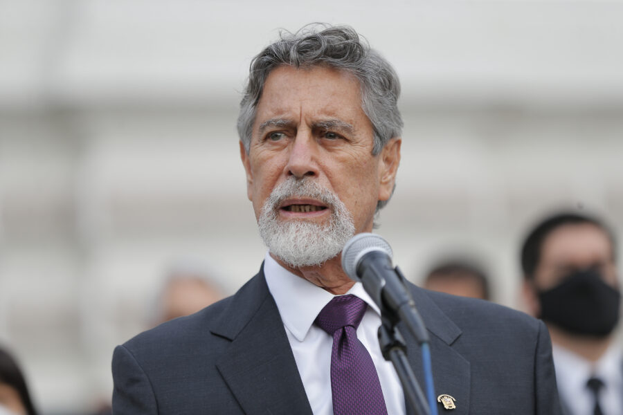 De nieuwe Peruaanse interimpresident Francisco Sagasti
