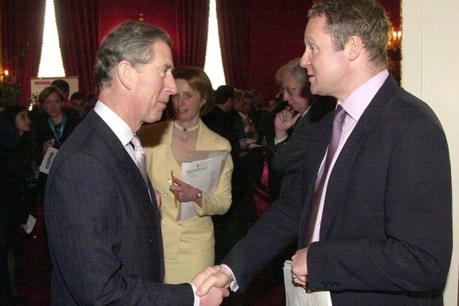 Rory Bremner met Prins Charles