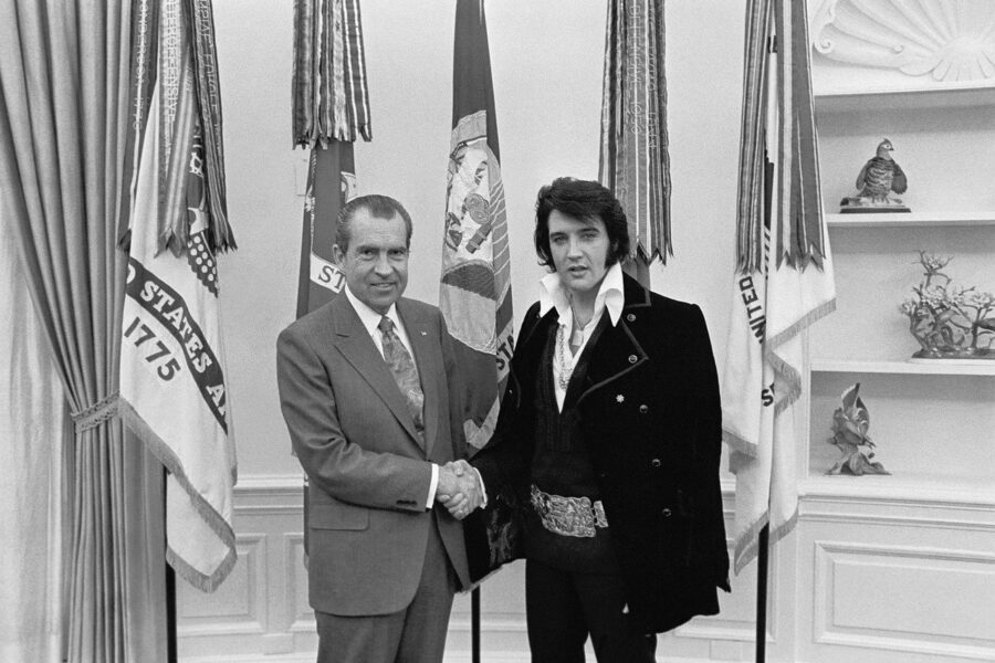 Elvis en Nixon in 1970