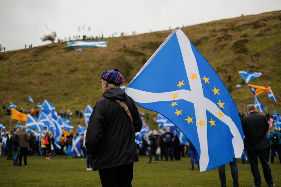 De steun voor een onafhankelijk Schotland lijkt almaar groter te worden. Ook de
Groenen willen zich afscheiden van het Verenigd Koninkrijk.