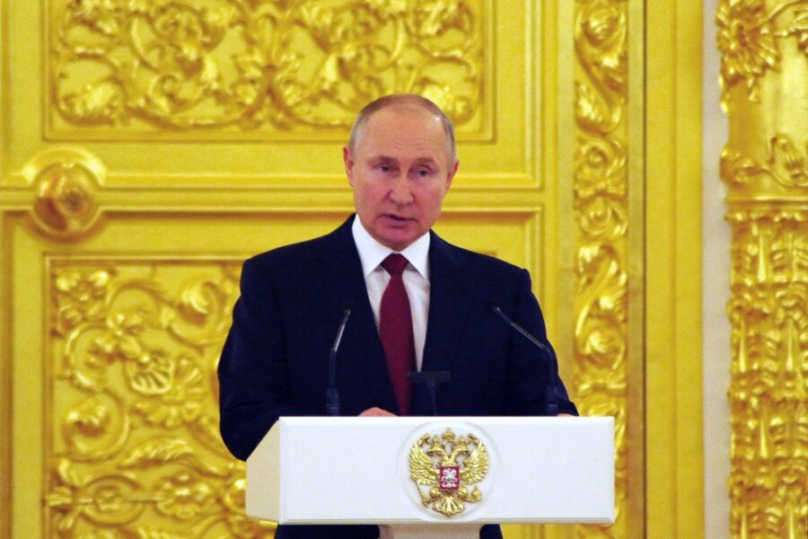 Vladimir Poetin, president van de Russische Federatie.