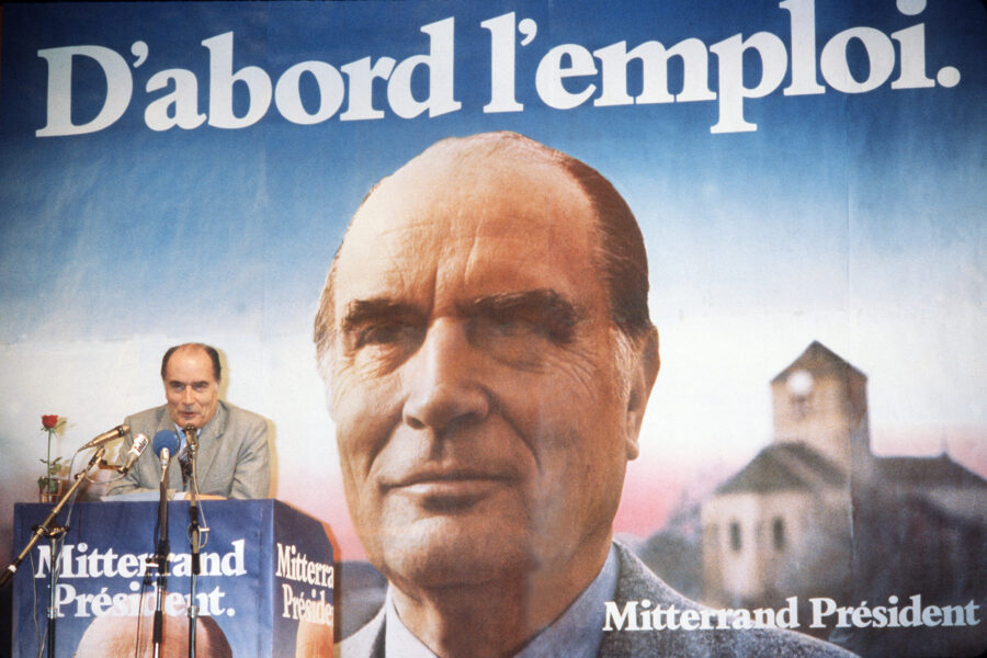 Verkiezingsaffiche van François Mitterrand in 1981