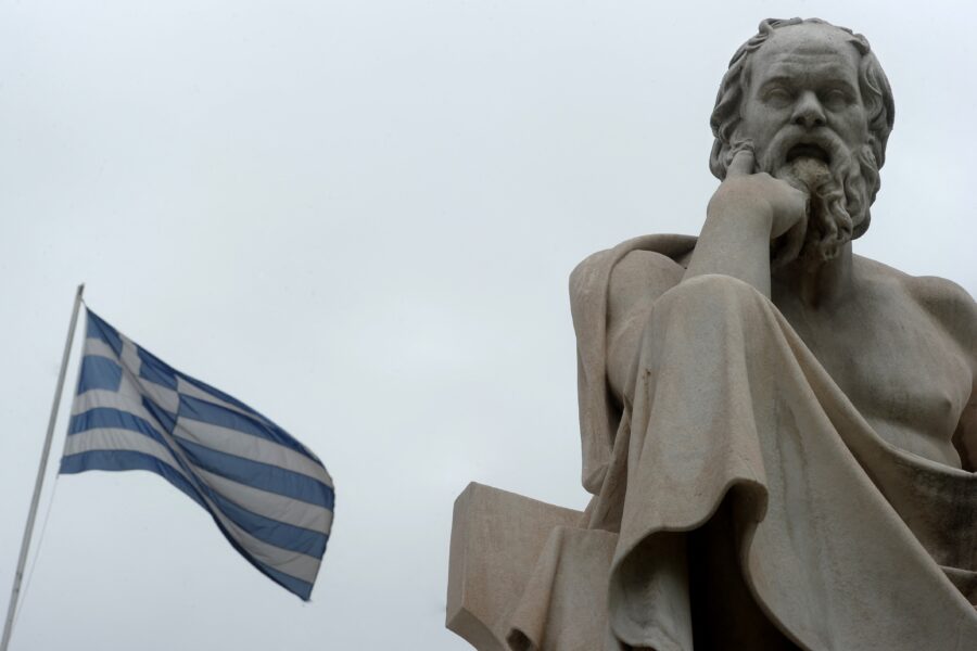 Standbeeld van Socrates in Athene