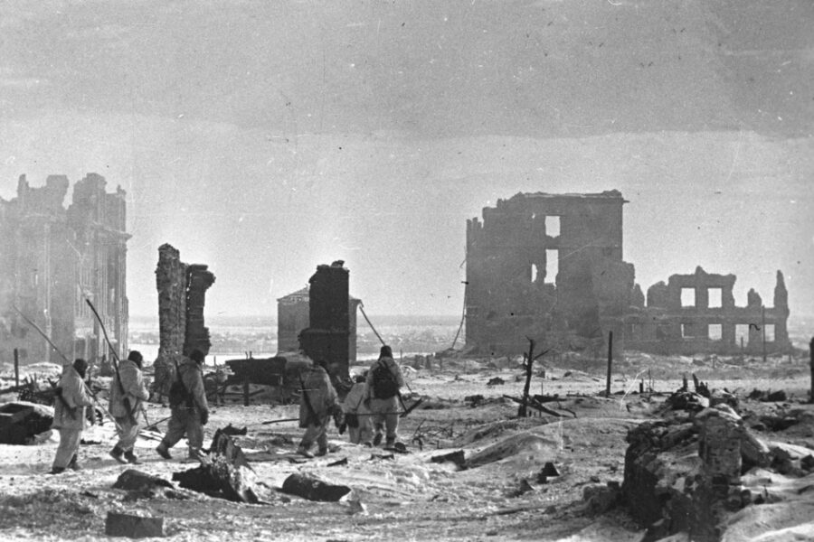 Het centrum van Stalingrad na de bevrijding in 1943.