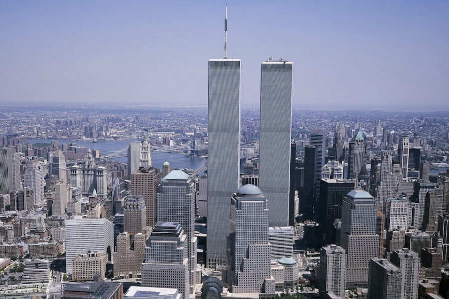 De WTC torens in Manhattan in al hun glorie.
