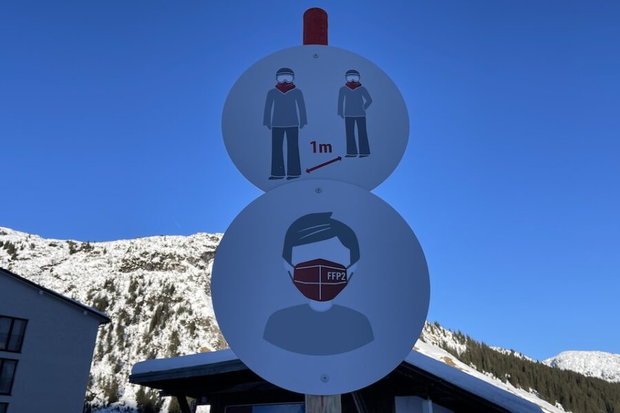 FFP2 masker verplicht op de skiliften…