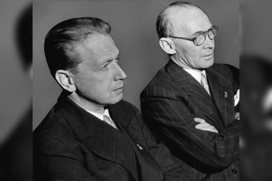 Dag Hammarskjöld en gouverneur Ragnar Casparsson.