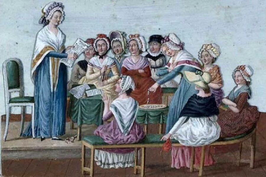 Etta Palm (1743 – 1799) op een bijeenkomst van de Club Patriotique de Femmes