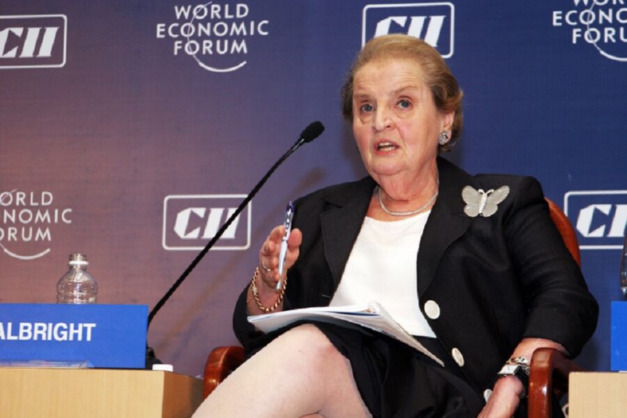 Madeleine Albright bij het Wereld Economisch Forum in 2007.