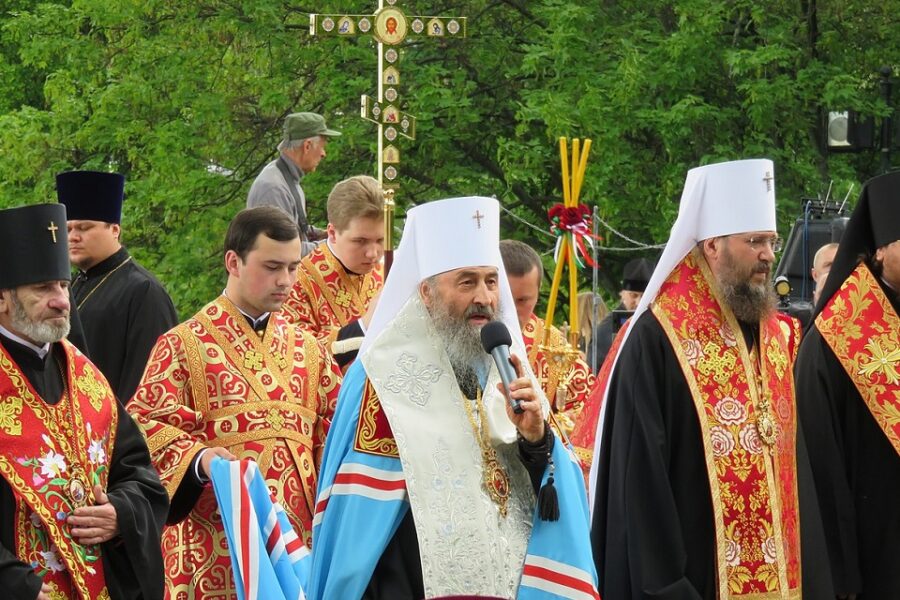 Metropoliet Onuphrius van de Oekraïens-orthodoxe Kerk van het Patriarchaat
Moskou: verzet tegen de inval in Oekraïne.