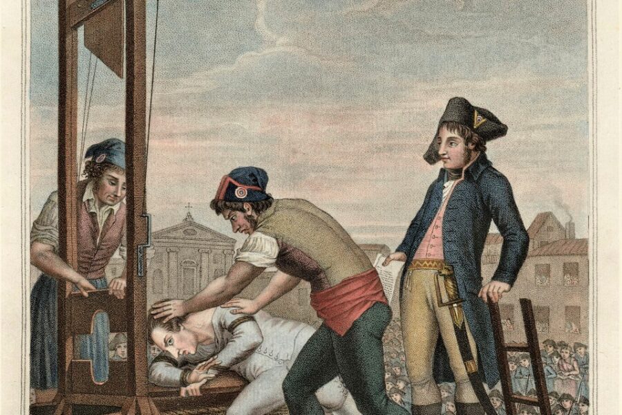 Drie ‘uitvoerende burgers’ helpen Robespierre aan z’n eind.