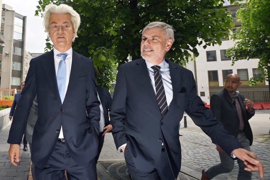 Het werd een bijzonder korte wandeling voor Geert Wilders en Filip De Winter